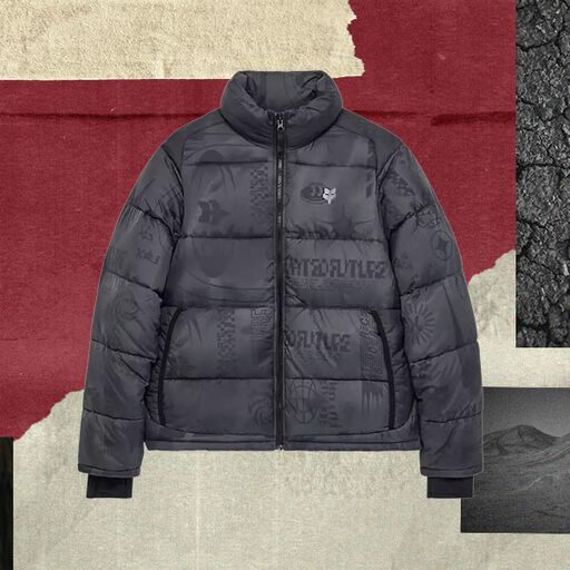 image of fox jacket with stylized text calling out jacketa